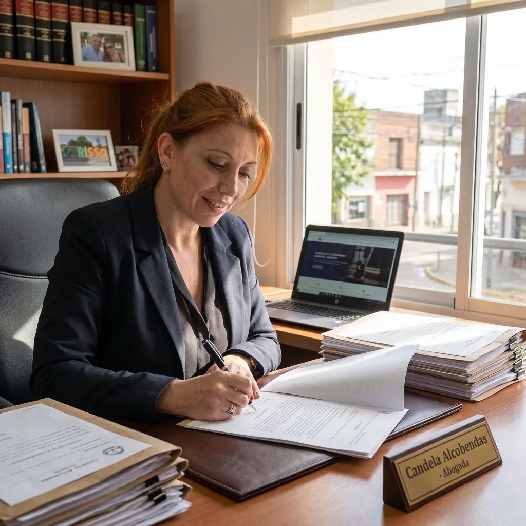 Abogada para accidentes de tránsito en Berisso y La Plata asesorando a cliente